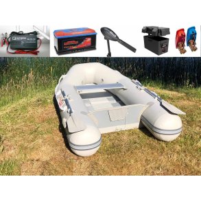 Komplet sæt - AQUARIB ADVENTUR 230 incl. Haswing 55 lbs motorpakke